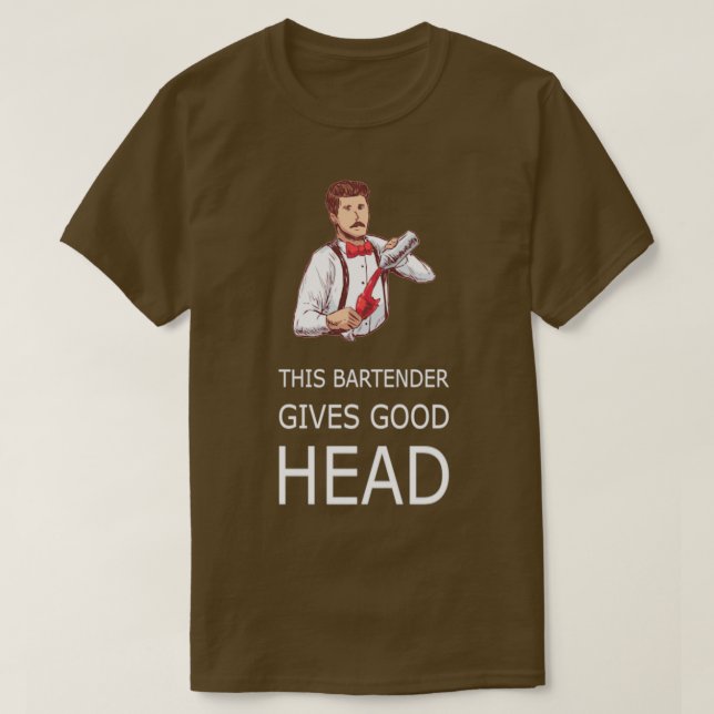 Camiseta ESTE BARTENDER DA BUENA CABEZA Waiter (Diseño del anverso)
