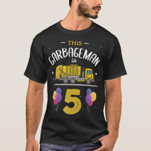 Camiseta Este basurero tiene 5 cumpleaños de camión de basu