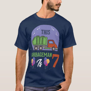 Camiseta Este basurero tiene 7 Cumpleaños del camión de bas