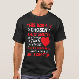 Camiseta Este Bebé Es Elegido Adopción Divertida Adoptado N