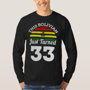 Camiseta Este boliviano acaba de cumplir 33 años en Bolivia