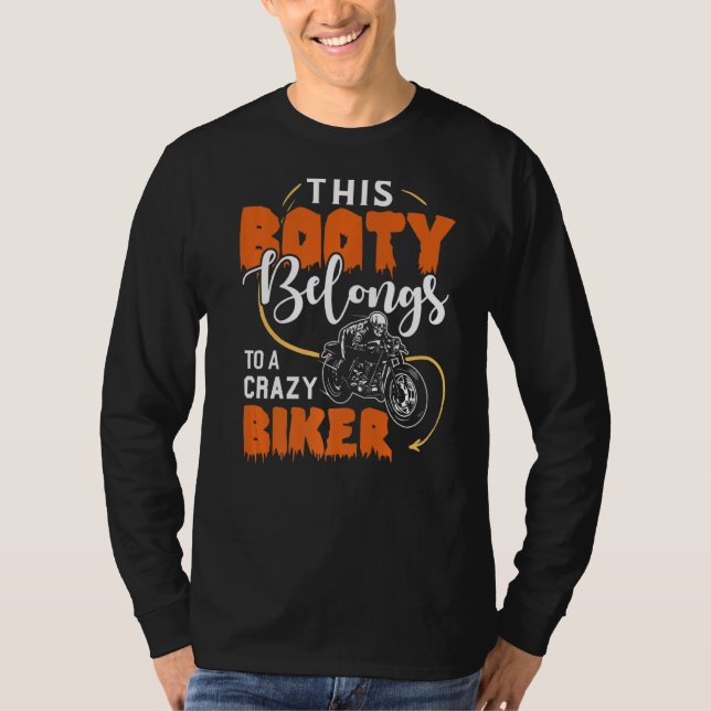Camiseta Este Booty Pertenece A Un Loco Biker Funny Biker (Anverso)