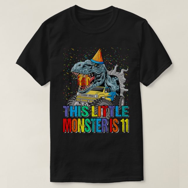 Camiseta Este Camión Monstruo Es El Cumpleaños 11 (Diseño del anverso)