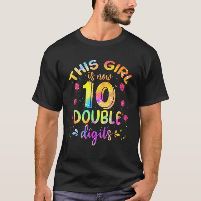 Camiseta Este Chica 10 Días De Cumpleaños Doble Dígitos 10  (Anverso)