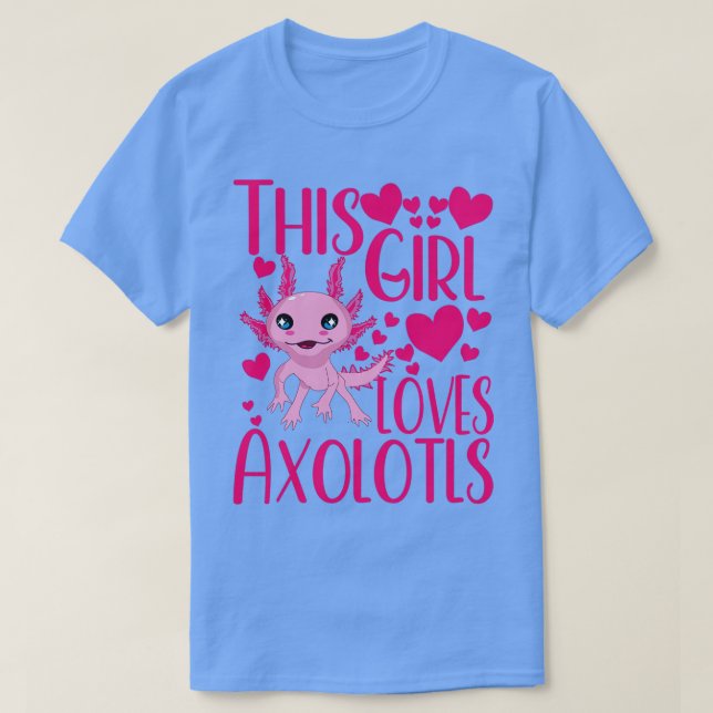 Camiseta este chica adora axolotl (Diseño del anverso)
