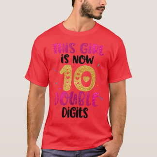 Camiseta Este Chica Ahora Es De 10 Dígitos Dobles Regalos D
