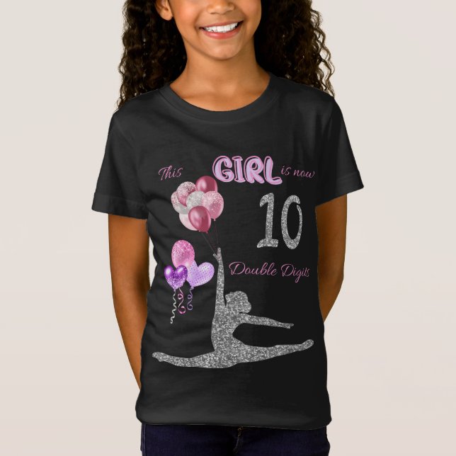 Camiseta Este Chica Ahora Es Gimnasia De 10 Dígitos Dobles (Anverso)