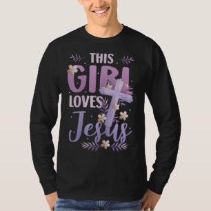 Camiseta Este Chica ama a Jesús Chica cristiano educado Jes