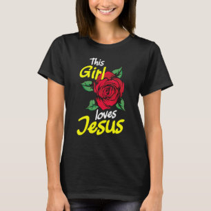Camiseta Este Chica ama a Jesús Cristiano