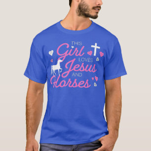 Camiseta Este Chica Ama A Jesús Y A Los Caballos