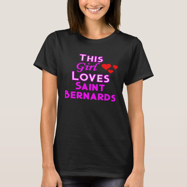 Camiseta Este Chica ama a los amantes de los perros de San  (Anverso)