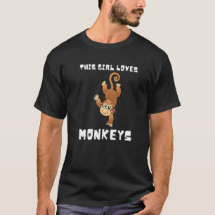 Camiseta Este Chica ama a los monos Circus Animal Monkey 1