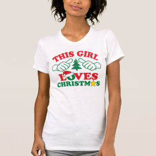 Camiseta este chica ama a los navidades