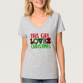 Camiseta Este Chica ama a los Navidades