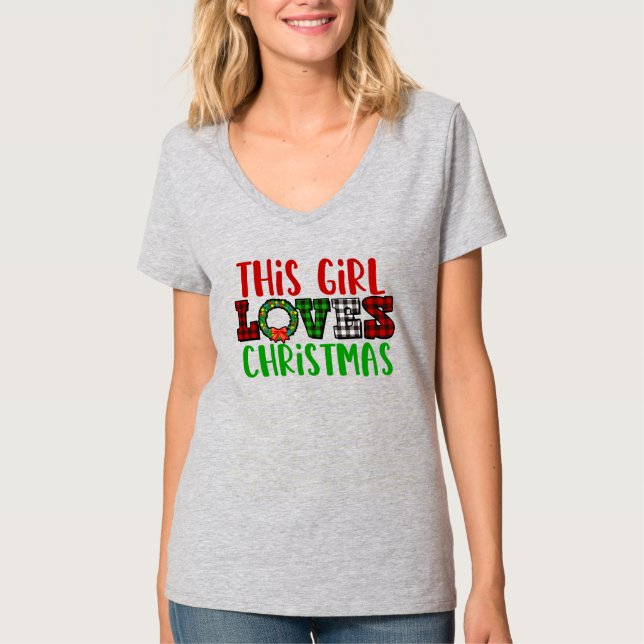 Camiseta Este Chica ama a los Navidades (Anverso)