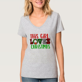 Camiseta Este Chica ama a los Navidades