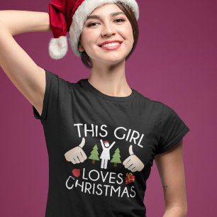 Camiseta Este Chica ama a los Navidades