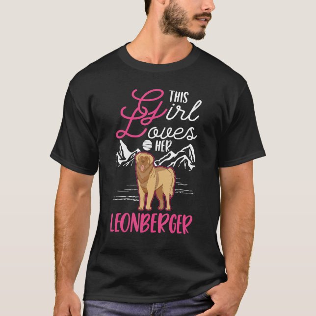 Camiseta Este Chica ama a su Chica Leonberger (Anverso)