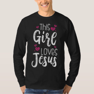 Camiseta Este Chica ama el regalo de Jesús para el niño cri