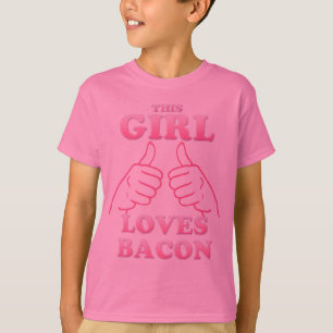 Camiseta Este CHICA ama el tocino en rosa