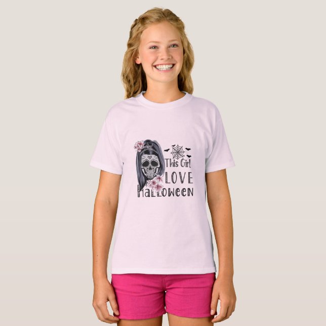 Camiseta Este Chica ama Halloween (Anverso completo)
