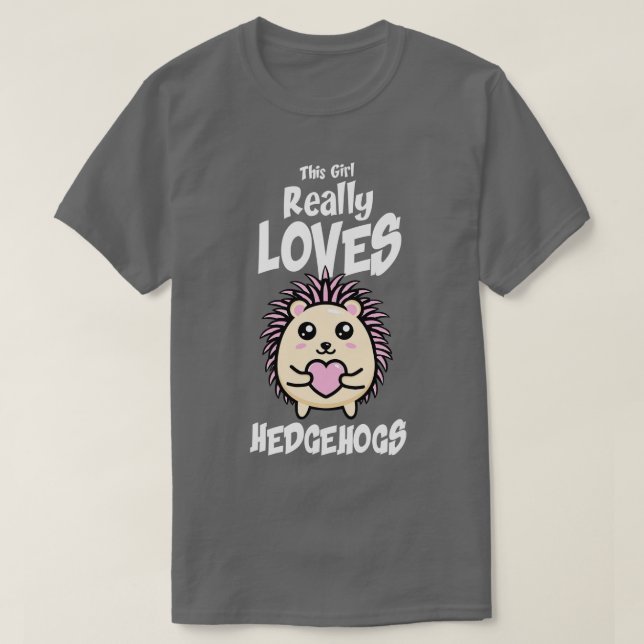 Camiseta Este Chica ama realmente a los erizos (Diseño del anverso)
