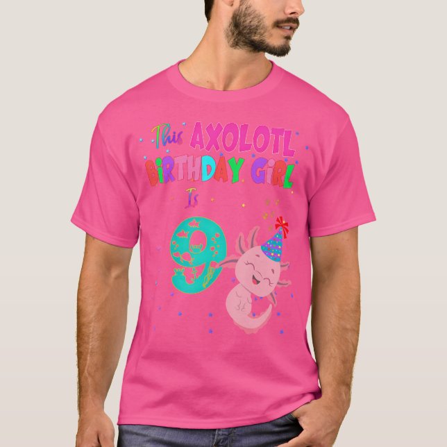 Camiseta Este Chica Axolotl Es Salamandra Anfibio De 9 Años (Anverso)