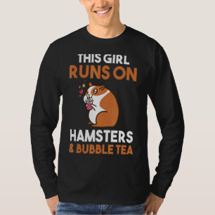 Camiseta Este Chica Corre Sobre El Té De Burbujas Y Los Ham