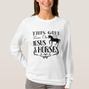 Camiseta Este Chica Corre Sobre Jesús Y Caballos - Caballos
