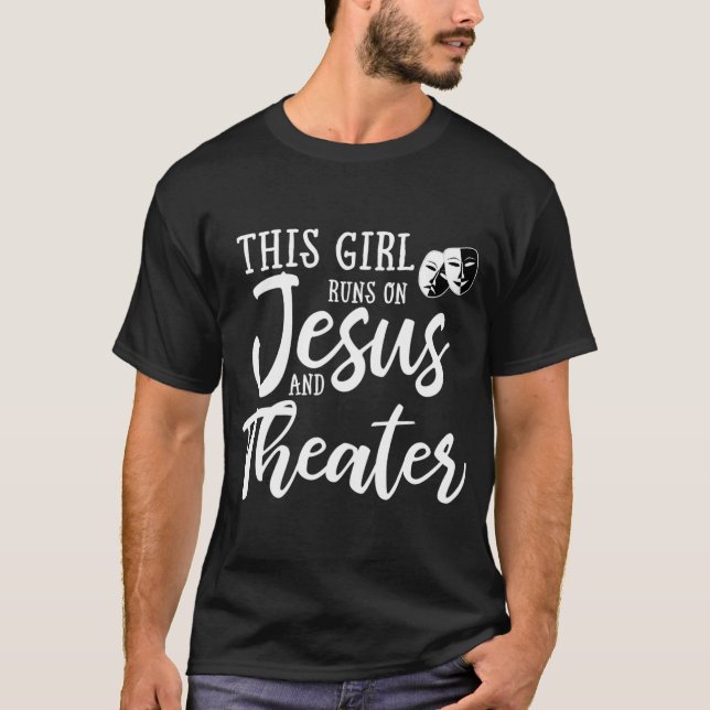 Camiseta Este Chica Corre Sobre Jesús Y El Regalo Cristiano (Anverso)