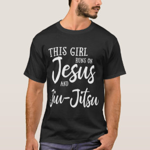 Camiseta Este Chica Corre Sobre Jesús Y Jiu Jitsu Christian