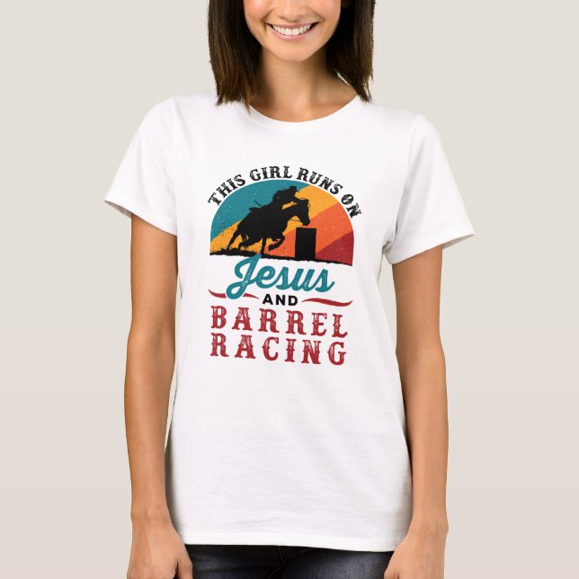 Camiseta Este Chica corre sobre Jesús y la Carreras del bar (Anverso)