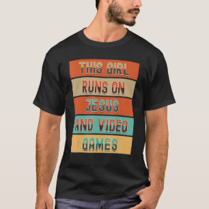 Camiseta Este Chica Corre Sobre Jesús Y Videojuegos, Divert