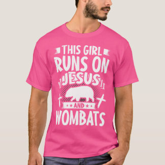Camiseta Este Chica Corre Sobre Jesús Y Wombats