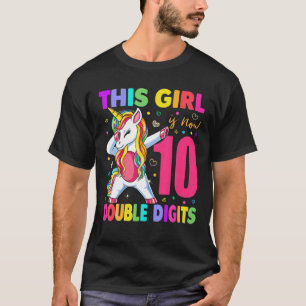 Camiseta Este Chica Es Ahora 10 Dígitos Dobles 10 Días De N