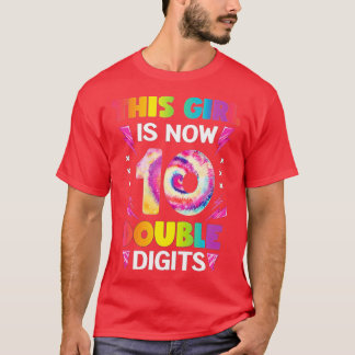 Camiseta Este Chica es ahora 10 dígitos dobles de tinta 10.