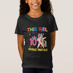 Camiseta Este Chica es ahora 10 dígitos dobles-décimo cum