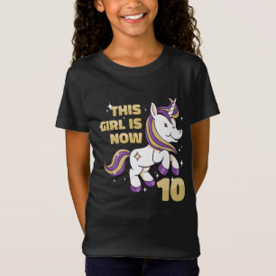 Camiseta Este Chica es ahora chica de dos dígitos 10 cumpl