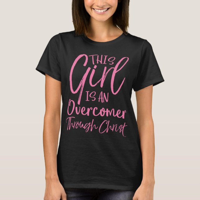Camiseta Este Chica es un superviviente de Cristo cristiano (Anverso)
