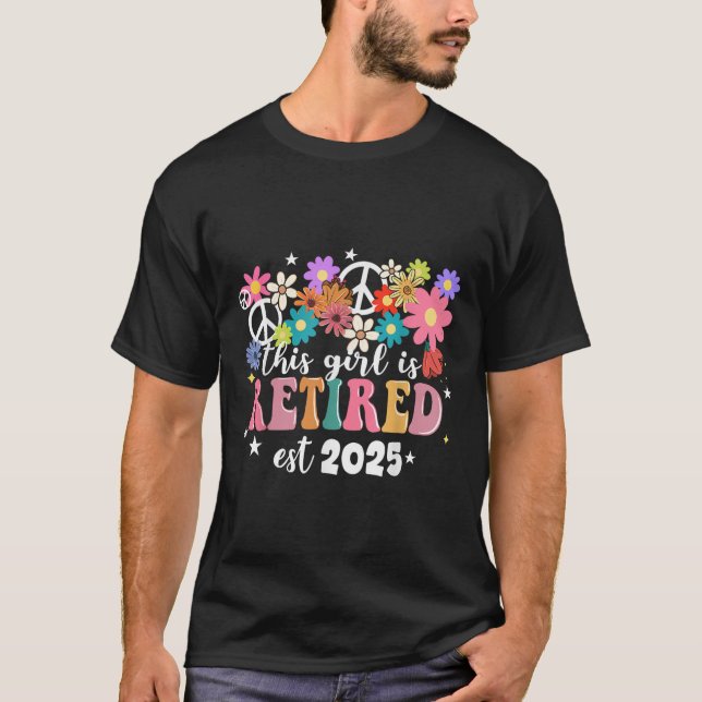 Camiseta Este Chica Está Retirado 2025 Retro Shirt Floral R (Anverso)