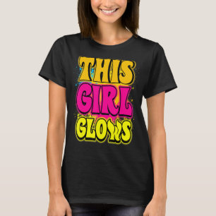 Camiseta Este Chica Glows fiesta 80 retro vintage colorido