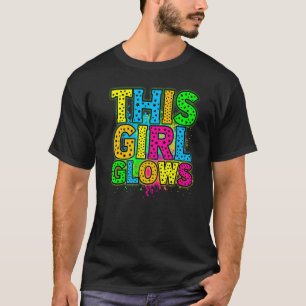 Camiseta Este Chica Glows fiesta 80 retro vintage colorido