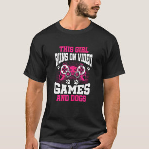 Camiseta Este Chica Jugador Funciona En Videojuegos Y Perro