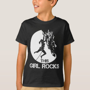 Camiseta Este Chica roca el escalador de carabinero de roca