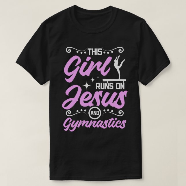Camiseta Este chica se basa en el jesus y la gimnasia (Diseño del anverso)