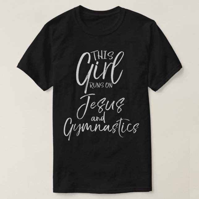 Camiseta Este Chica se basa en Jesús y en la gimnasia crist (Diseño del anverso)