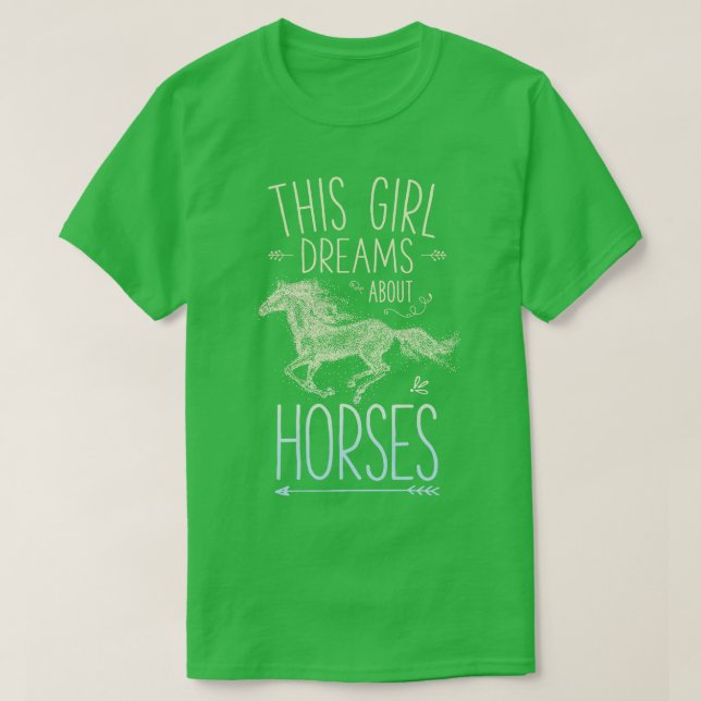 Camiseta Este Chica sueña con la Carreras de montar a cabal (Diseño del anverso)