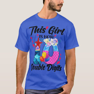 Camiseta Este Chica tiene ahora 10 dígitos dobles 10 años d