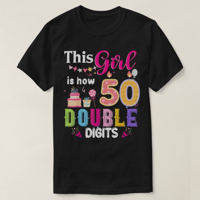 Camiseta Este Chica Tiene Ahora 50 1974 Años De Doble Dígit (Diseño del anverso)
