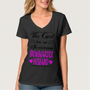 Camiseta Este Chica tiene un asombroso esposo de Snowboard